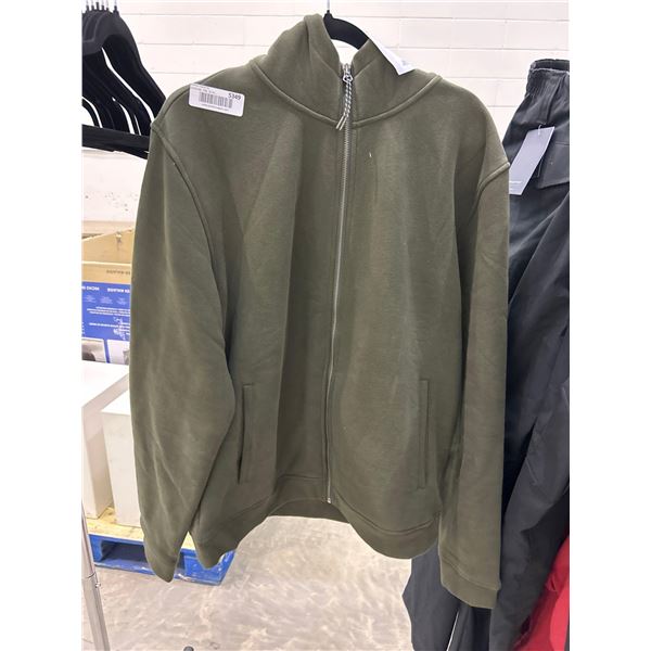 Kirkland signature green full zip up hoodie size large