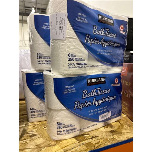 Kirkland signature bath tissue / toilet paper, 4 packs of 6 rolls