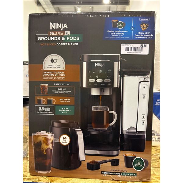 Ninja dual brew XL grounds and pods coffee maker