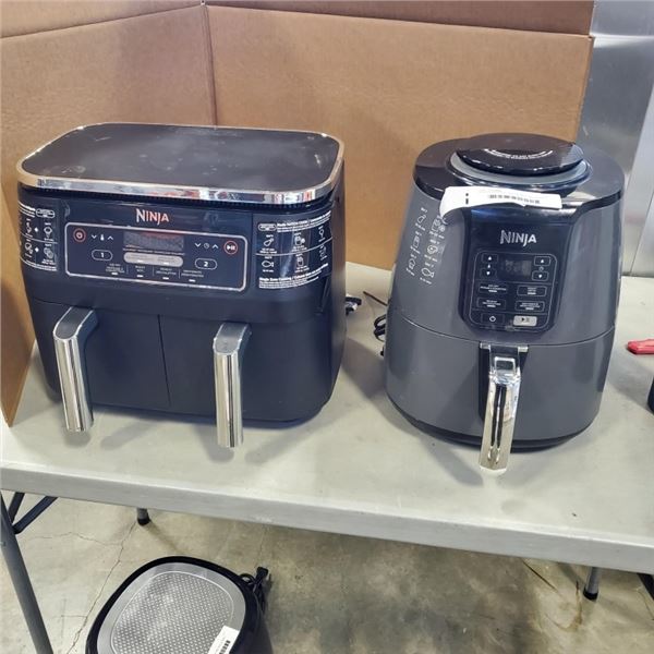Ninja Air Fryer And Ninja Dual Basket Air Fryer Both Tested And Working Ninja Air Fryer And Ninja Dual Basket Air Fryer Both Tested And Working