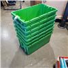 Image 2 : STACK OF 7 GREEN TOTES