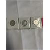 Image 2 : 3 CANADIAN WARTIME 25 CENT - 1943, 1944, 1945 ALL .800 SILVER