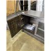 Image 2 : MODERN DARK FINISH 65 INCH MEDIA CABINET WITH GLASS DOORS