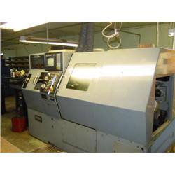 HARDINGE MDL. SB 3AB SUPER SLANT CHUCKER, SN: SB-440, W/ N/C 8200 SERIES CONTROL W/ HARDINGE RETRACT