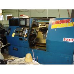 HARDINGE MDL. SB 3AB SUPER SLANT CHUCKER, SN: SB-375P, W/ N/C 8200 SERIES POWER W/ RETRACTABLE BAR F