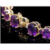Image 1 : 40.00ct Amethyst & 1.00ct Diam Bracelet in 14k Gol