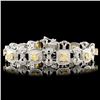 Image 2 : 7.59ctw Fancy Diamond Bracelet in 18K Gold