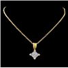 Image 1 : 0.50ctw Diamond Pendant in 18K Yellow Gold
