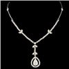 Image 1 : 2.65ctw Diamond Necklace in 18K White Gold