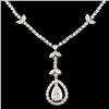 Image 2 : 2.65ctw Diamond Necklace in 18K White Gold