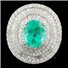 Image 2 : 4.58ct Emerald & 3.22ctw Diam Ring in 18K Gold