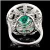 Image 3 : 4.58ct Emerald & 3.22ctw Diam Ring in 18K Gold