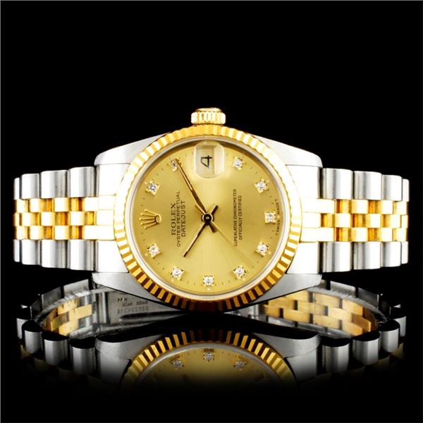 31MM Rolex DateJust 68273 Diamond Watch