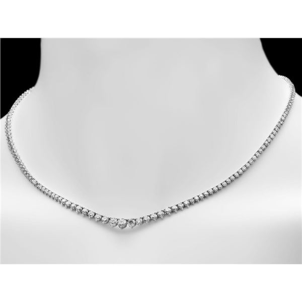 10ct Diamond Necklace in 18k White Gold