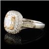 Image 1 : 1.75ctw Fancy Yellow Diamond Ring in 18K Gold