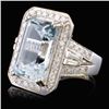 Image 1 : 7.64ct Aquamarine & 1.25ctw Diamond in 14K WG