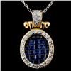 Image 2 : 1.53ct Sapphire & 0.45ct Diamond Pendant in 18K Go
