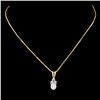 Image 2 : 14K Gold Pendant with 0.26ctw Diamond