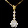 Image 2 : 0.95ctw Diamond Pendant in 18K Yellow Gold