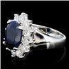Image 3 : 14K Gold Ring: 5ct Sapphire & 1.25ctw Diamonds