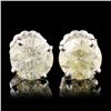 Image 2 : Diamond Stud Earrings in 14K Gold, 3ctw