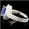 18K Gold Sapphire & Diam Ring: 3.58ct & 1.79ctw