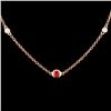 1.27ctw Sapphire & .32ctw Diam Necklace 14K Gold