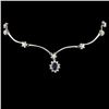 14K Gold 2.43ct Sapphire & 2.57ct Diamond Necklace