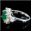 Image 3 : 14K Gold 3.00ct Emerald & 1.20ctw Diamond Ring