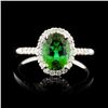 14K Gold 1.58ct Tourmaline & 0.37ctw Diamond Ring