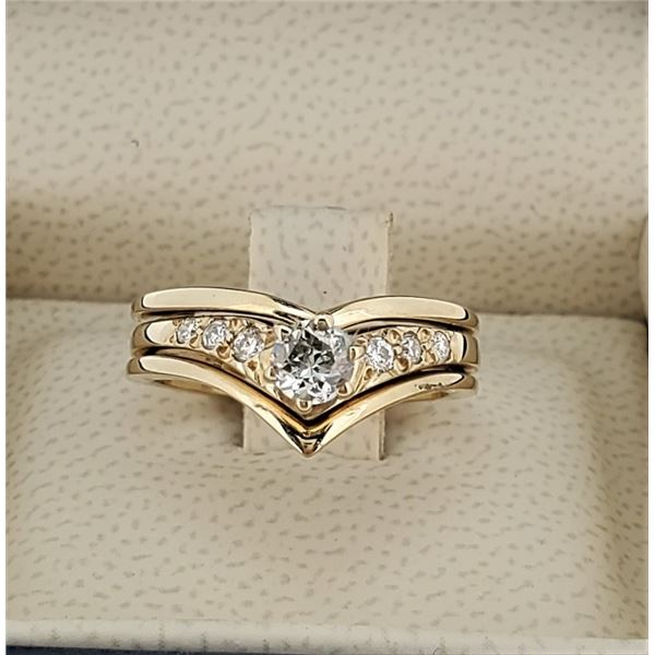 14K Yellow Gold 0.47ctw Diamond Ring