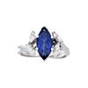 Platinum 1.50ct Sapphire & 0.60ctw Diamond Ring