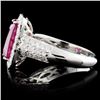 Image 3 : 18K White Gold 2.78ct Ruby & 0.73ct Diamond Ring