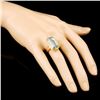 Image 3 : 14K Gold 9.51ct Aquamarine & 0.50ctw Diamond Ring