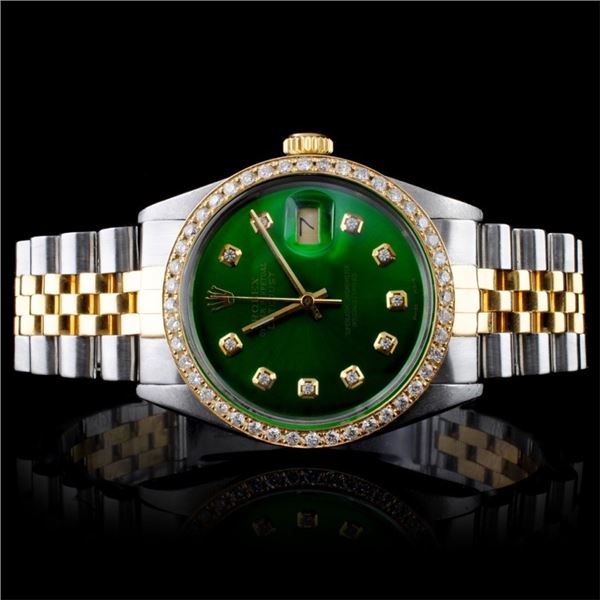 Rolex YG/SS DateJust Diamond 36MM Watch