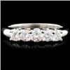 Image 1 : Platinum 0.77ctw Diamond Ring