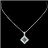 Image 1 : 0.63ctw Fancy Color Diamond Pendant in 14K Gold