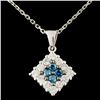 Image 2 : 0.63ctw Fancy Color Diamond Pendant in 14K Gold
