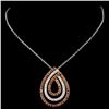 Image 1 : Fancy Diamond Pendant in 14K Gold (1.06ctw)