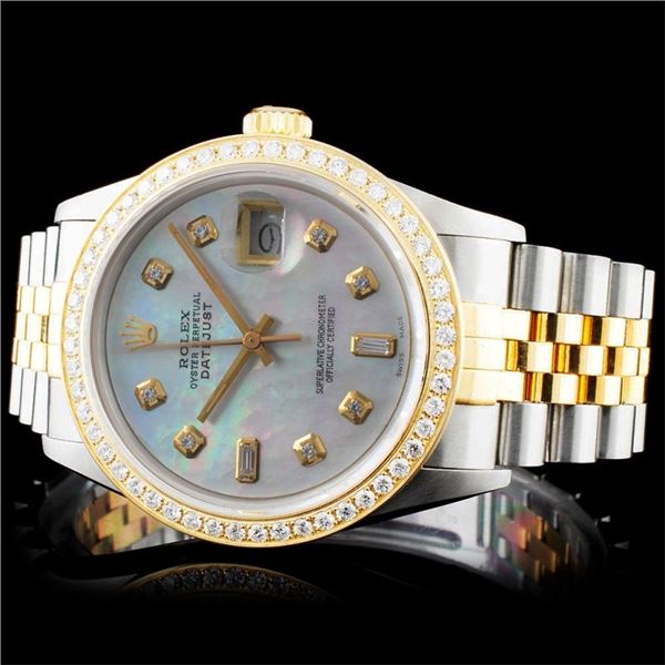 36MM DateJust Watch with Diamonds in YG/SS