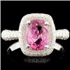 Image 2 : 2.11ct Spinel & 0.95ctw Diamond Ring in 18K Gold