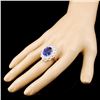 Image 3 : 10.73ct Tanzanite & 1.67ctw Diam Ring in 18K Gold