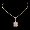 Image 1 : 1.08ctw Diamond Pendant in 14K Rose Gold