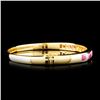 Image 1 : 2.30ctw Ruby & 1.24ctw Diamond Bangle in 18K Gold