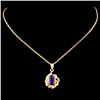 Image 1 : 1.23ct Amethyst Pendant, 14K Gold