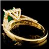 Image 4 : 2.47ct Emerald & 1.20ctw Diamond Ring - 18K Gold