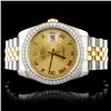 Image 2 : 36MM Rolex DateJust 116233 18K YG/SS Diamond Watch