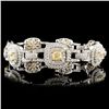 Image 1 : 7.88ctw Fancy Diamond Bracelet in 18K Gold