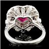 Image 3 : 18K Gold Ruby & Diamond Ring: 4.22ct & 1.81ctw