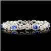 18K Gold Bracelet 5.52ct Tanzanite & 4.38ctw Diam
